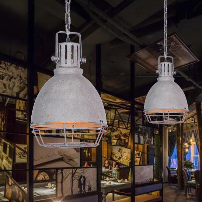 Retro Industrielle Antike Ältere Metall 1 Licht Schalenförmige Pendelleuchte 