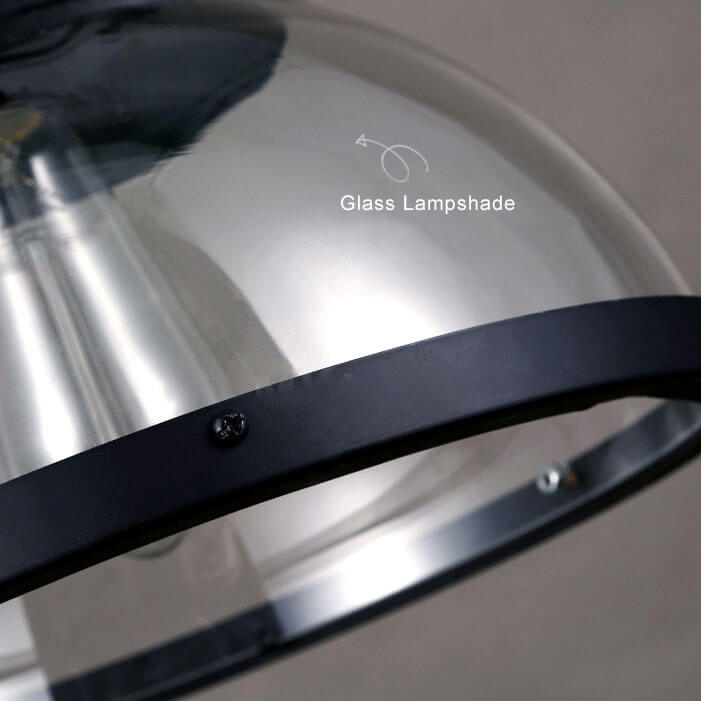 Retro Glasschirm 1-Licht Single Dome Pendelleuchte 