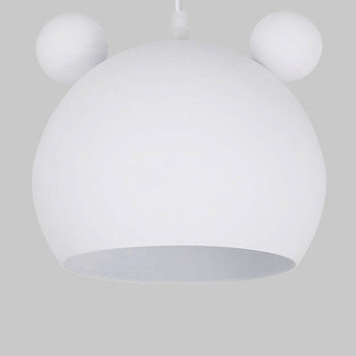 Cartoon Bear Head 1-Light Dome Pendant Light