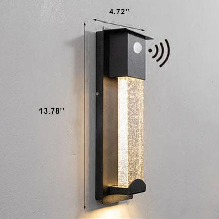 Moderne wasserdichte LED-Induktionskristall-Wandleuchten für den Außenbereich 