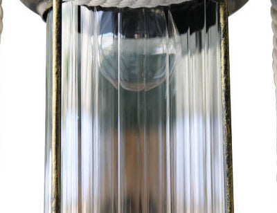 Vintage Hemp Rope Lantern Oil Lamp Iron Pendant Light