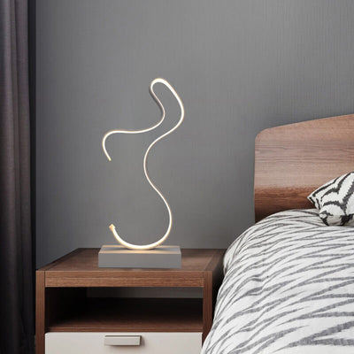 Minimalist Bending Line 1-Light LED Table Lamps