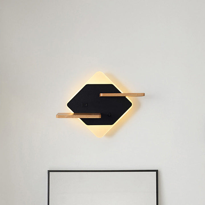 Support de téléphone acrylique moderne LED applique murale créative 