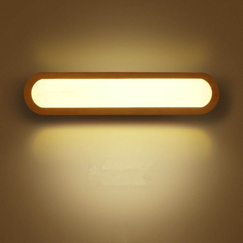 Nordic Solid Wood Long Bar 1-Licht LED-Wandleuchte 
