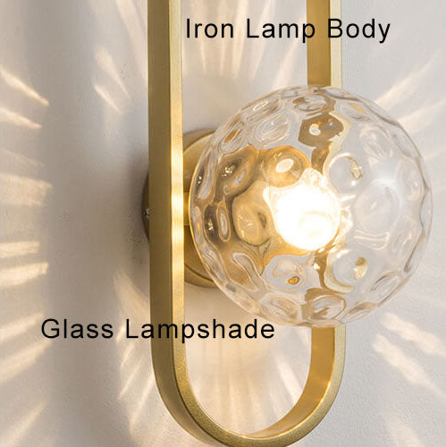 Kreisring Glaskugel 1-Licht bewaffnete Wandleuchte 2 Design 