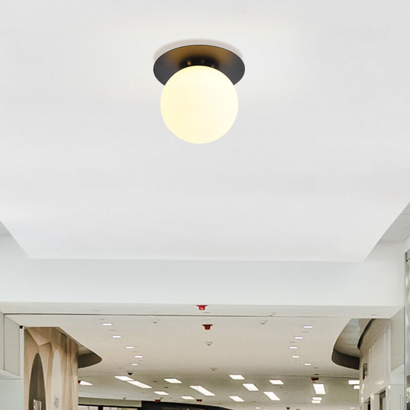 Éclairage semi-encastré moderne à 1 lumière en forme de globe 