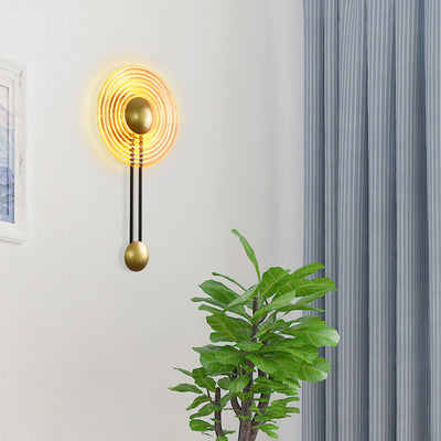 Modern 1-Light Circle LED Armed Sconce Lamp