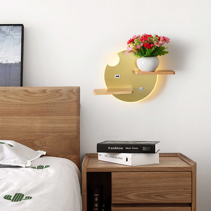 Support de téléphone acrylique moderne LED applique murale créative 