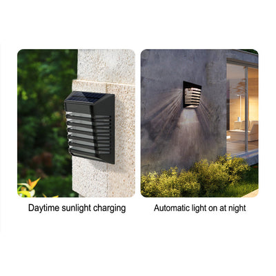 Lampe d'applique murale LED étanche extérieure trapézoïdale solaire 
