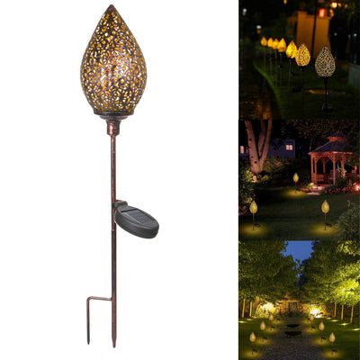 تصميم نمط إبداعي على شكل قطرة ماء شمسية LED ضوء خارجي باتجاهين 