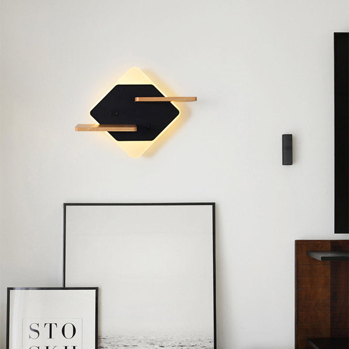 Support de téléphone acrylique moderne LED applique murale créative 