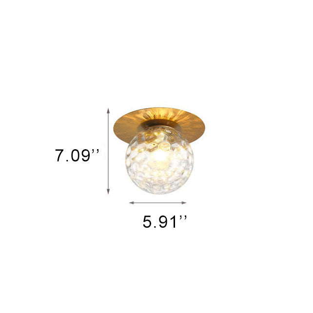 Modern Globe 1-Light Semi-Flush Mount Lighting