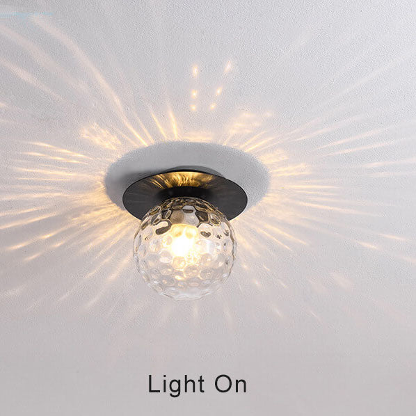 Éclairage semi-encastré moderne à 1 lumière en forme de globe 