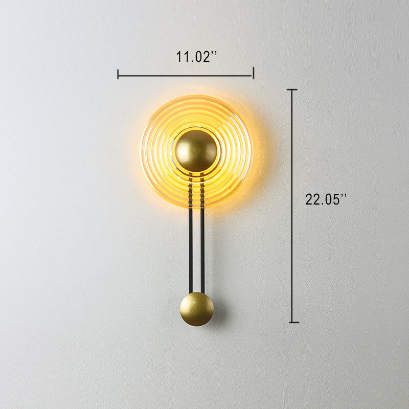 Modern 1-Light Circle LED Armed Sconce Lamp