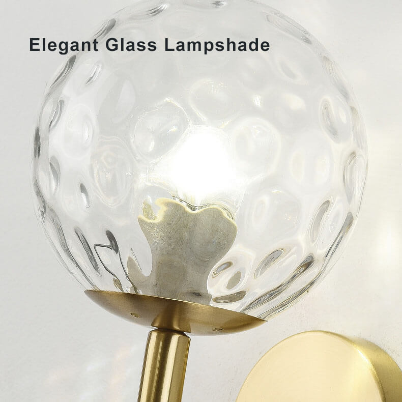 Modern Glass Ball 1-Light  Globe Arm Sconce Lamp