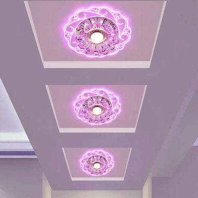 Modern Creative Flower Round LED Flush Mount Ceiling Light