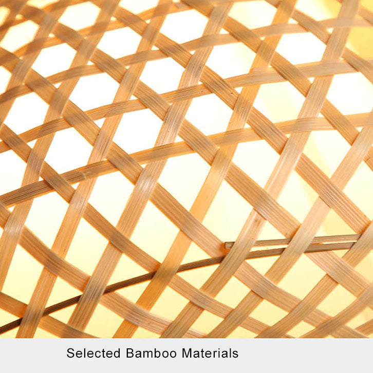 Bamboo Weaving 1-Licht chinesische Elemente LED-Pendelleuchte 