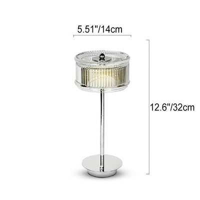 Modern Light Luxury Acrylic Drum LED Touch Rechargeable Table Lamp