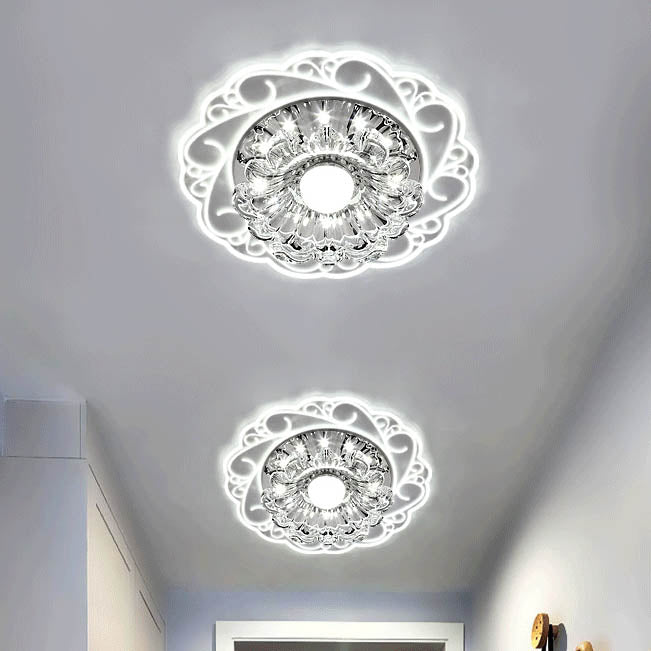 Modern Creative Flower Round LED Flush Mount Ceiling Light