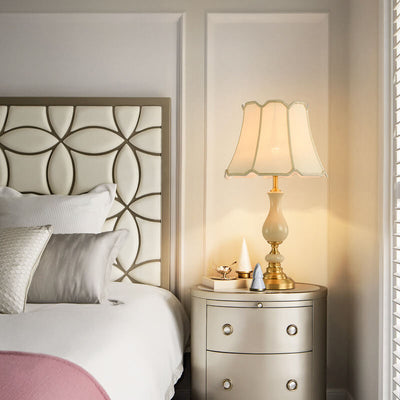 Modern Fabric Ceramics 1-Light Table Lamps