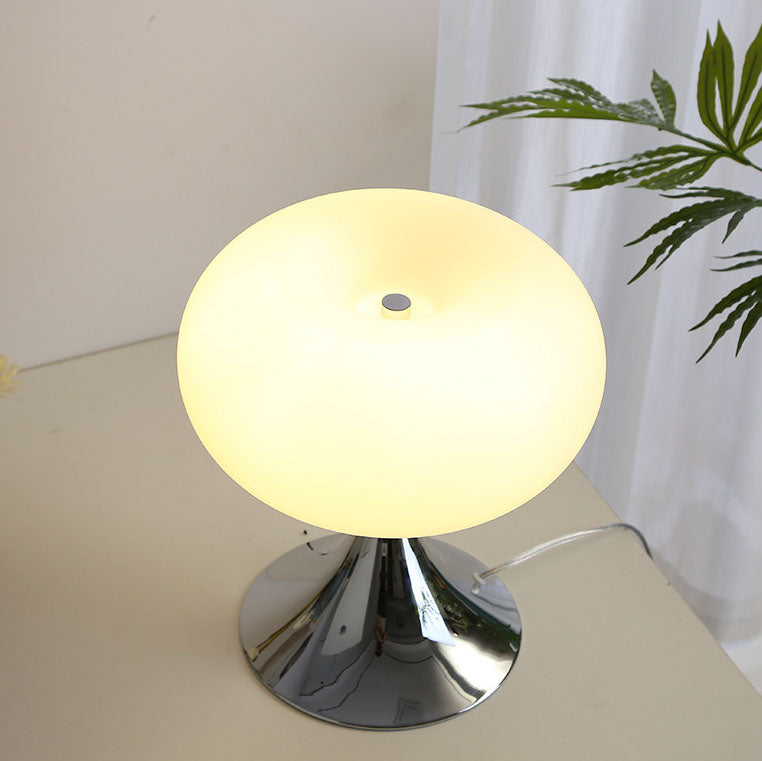 Modern Nordic Minimalist Stainless steel Iron Glass Shade LED Table Lamp