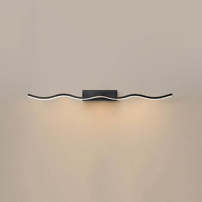 Modern Waves 1-Light LED Mirror Front Wall Sconce Lamp