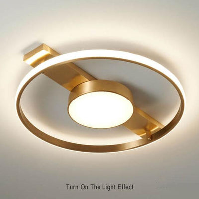 Modern 1-Light Two Circle LED Flush Mount Lighting