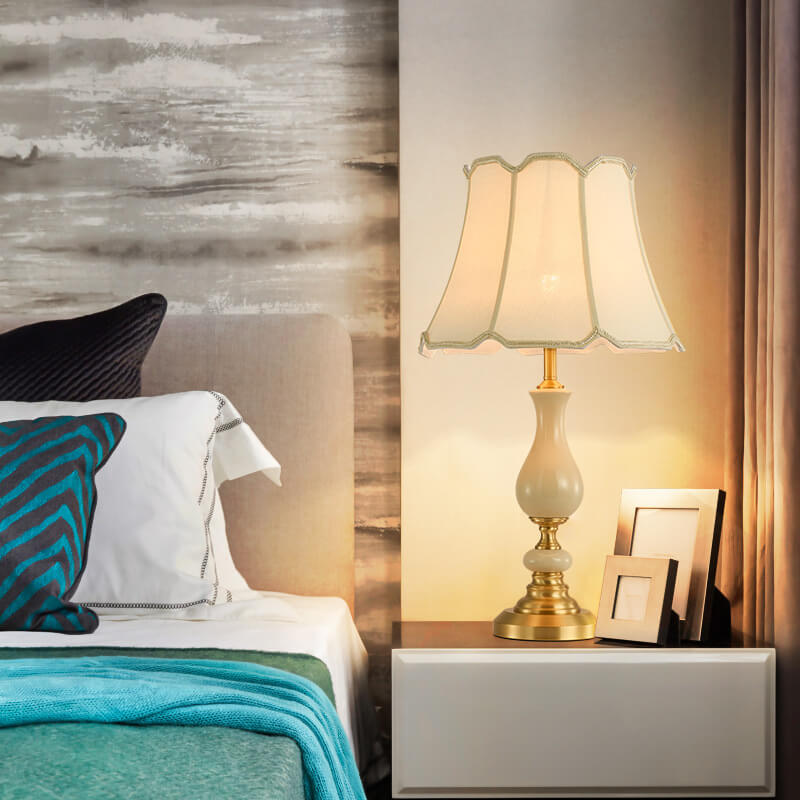 Modern Fabric Ceramics 1-Light Table Lamps
