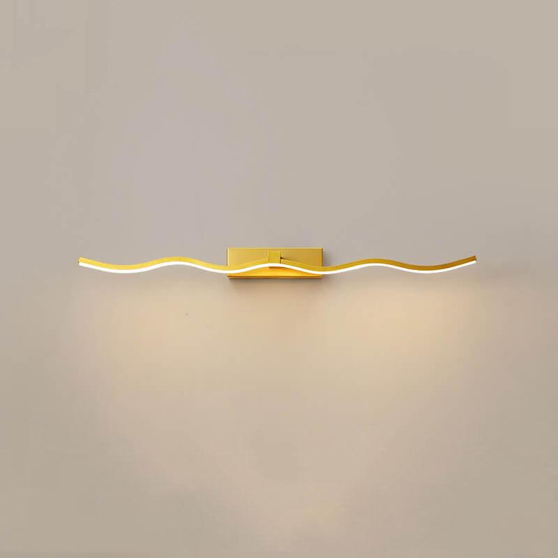 Moderne Wellen 1-Licht LED Spiegel Front Wandleuchte 