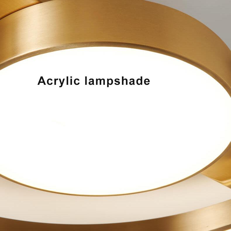 إضاءة حديثة بلمبة واحدة LED بتصميم دائرتين مُثبتة في السقف 