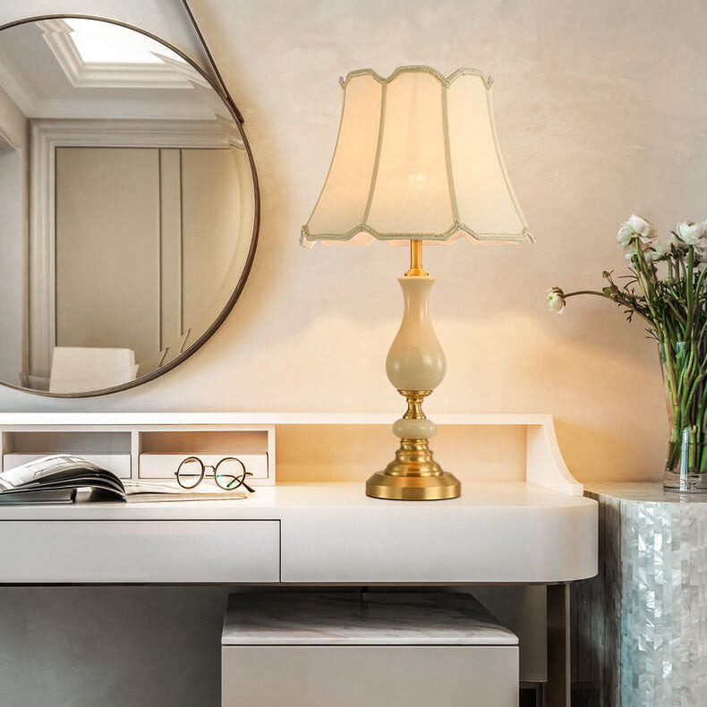 Modern Fabric Ceramics 1-Light Table Lamps