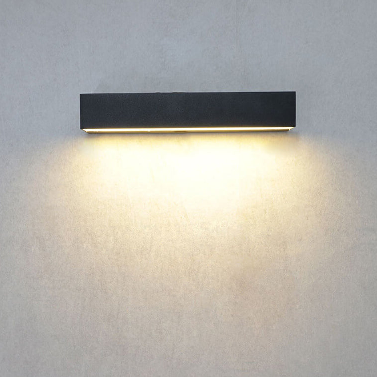 Moderne minimalistische wasserdichte Aluminium-Acryl-Outdoor-LED-Wandlampe in rechteckigem One-Line-Design 