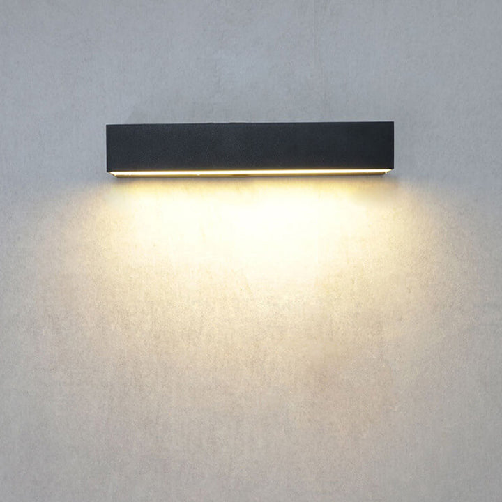 Moderne minimalistische wasserdichte Aluminium-Acryl-Outdoor-LED-Wandlampe in rechteckigem One-Line-Design 