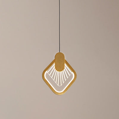 Nordic Simple Square/Round Scallop Pattern Design LED Pendant Light