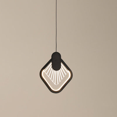 Nordic Simple Square/Round Scallop Pattern Design LED Pendant Light