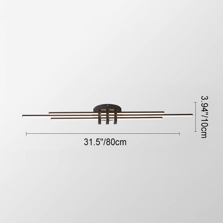 Modern Minimalist Long LED Flush Mount Lighting