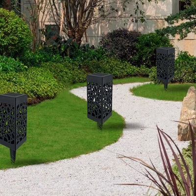 Creative Hollow Square Column LED Outdoor Lawn Ground Insert Landscape Light