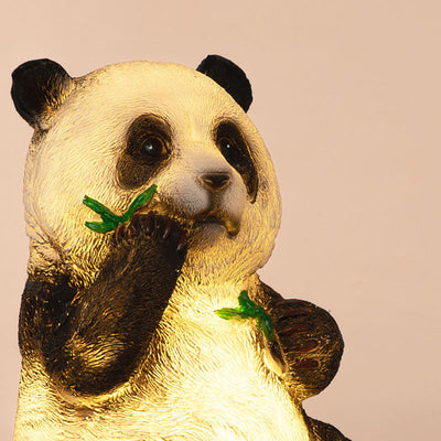 Contemporary Creative Resin Panda Animal Shape LED Lawn Landscape Light For Garden
