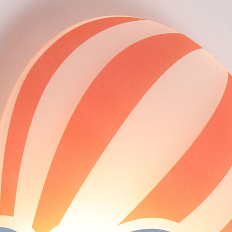 Contemporary Creative Kids Hot Air Balloon Clouds Iron Acrylic LED Wall Sconce Lamp For Bedroom