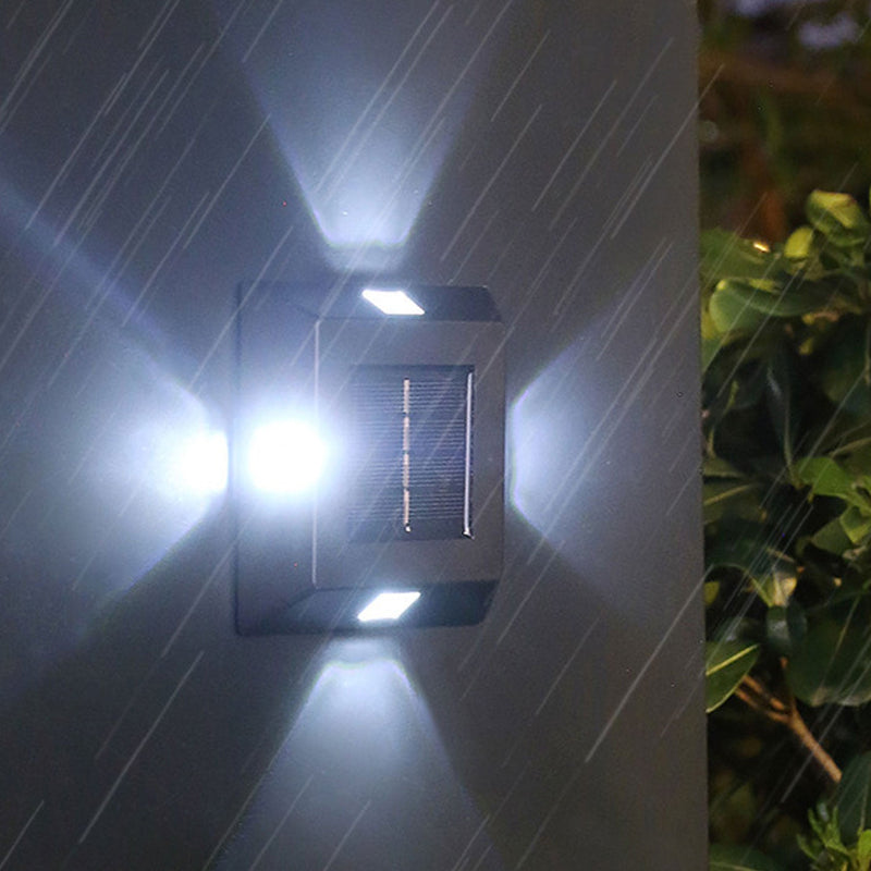 Modern Square Solar Outdoor Lawn LED Garden Ground  Landscape Light Wall Sconce Lamp