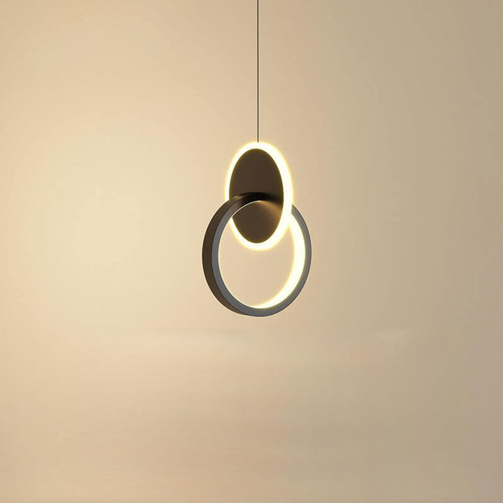Suspension LED avec boucle noire créative nordique 