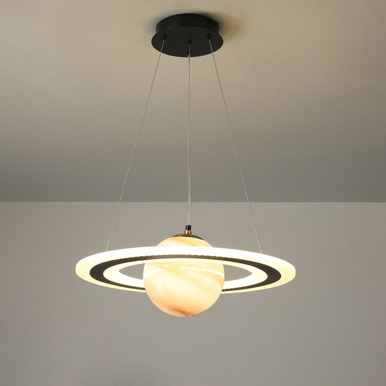 Moderne Kreativraum Planet Kreis Kinder LED Kronleuchter 