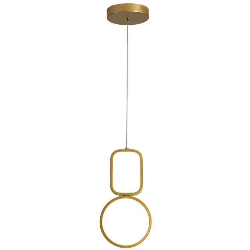 Nordic Minimalist Iron Geometric Ring LED Pendant Light