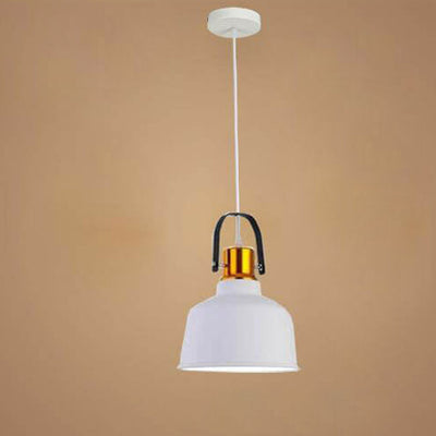 Minimalist Retro Industrial Aluminum Solid Color 1-Light Pendant Light