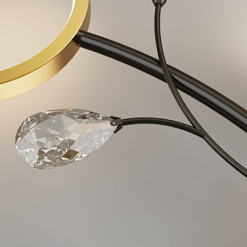 European Creative Shape Iron Acrylic Crystal LED Wall Sconce Lamp