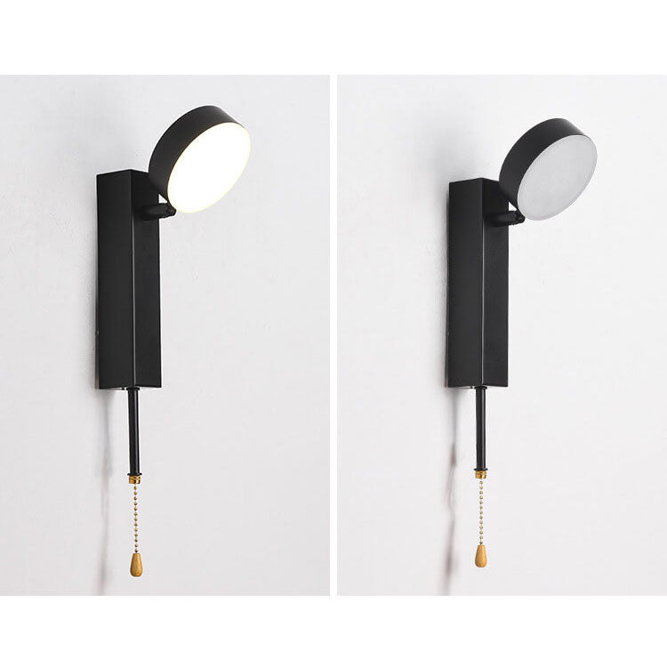 Lámpara de pared LED USB con base rectangular redonda minimalista nórdica 