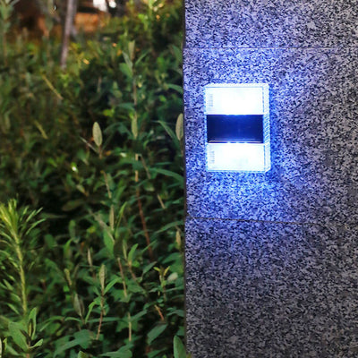 Solar Square Up and Down LED Outdoor Decorative Garden Wall Sconce Lamp