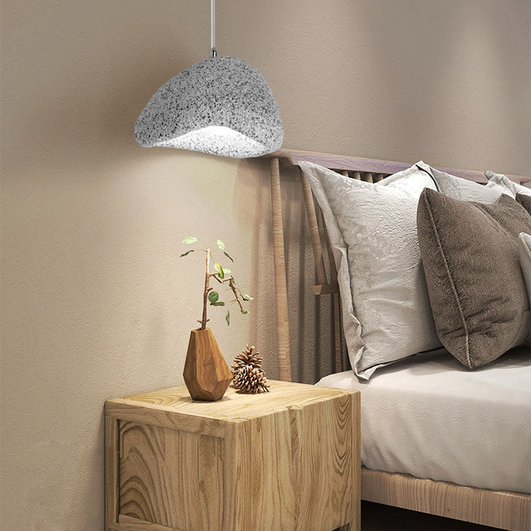 Japanese Wabi-sabi Resin Imitation Stone 1-Light Pendant Light