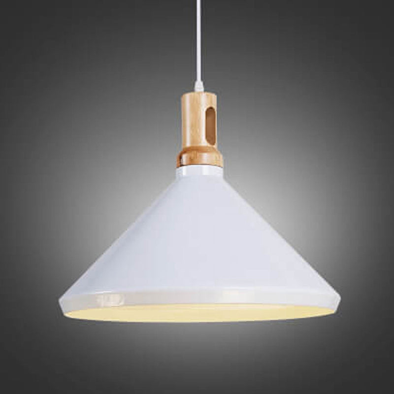 Nordic Simple Solid Aluminum Geometry Tapered 1-Light Pendant Light
