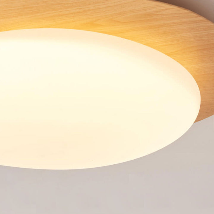 Nordic Eisen Holzmaserung Kiesel LED Deckenleuchte mit bündigem Abschluss 